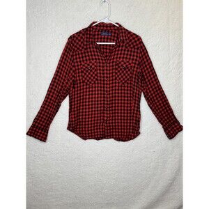 Polo Ralph Lauren Shirt Womens 14 Buffalo Plaid Flannel Long Sleeve Western